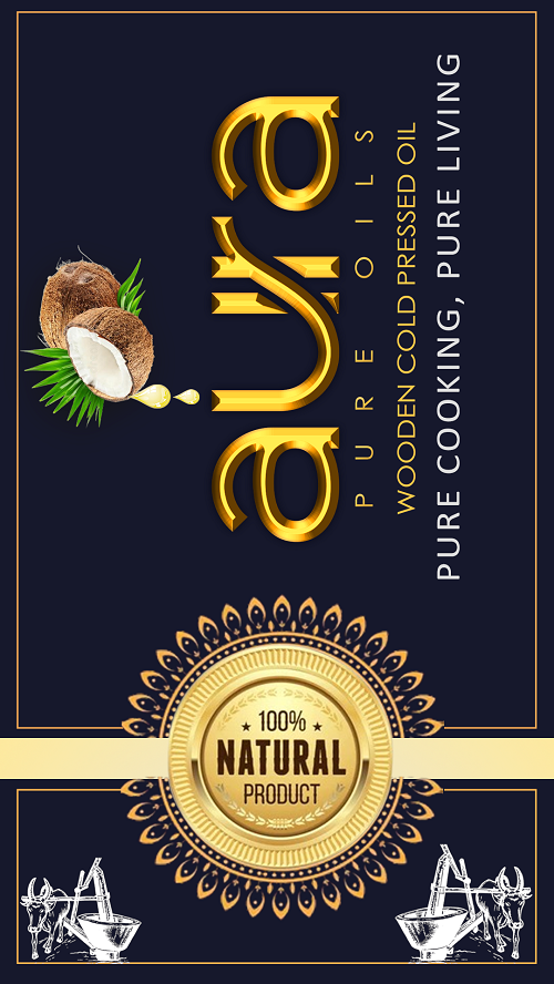 Aura Pure Oils - Coconut Oil Label