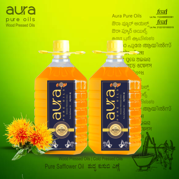 10L Wood Pressed Safflower Oil By Aura Pure Oils