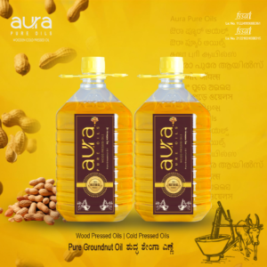 10L Wood Pressed Groundnut Oil by Aura Pure Oils