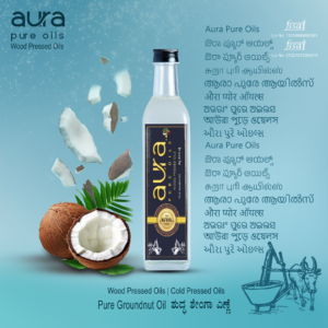 500ml Wood Pressed Coconut Oil by Aura Pure Oils