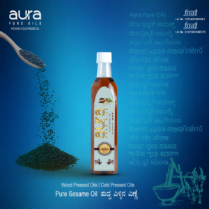 500ml Wood Pressed Sesame Oil by Aura Pure Oils