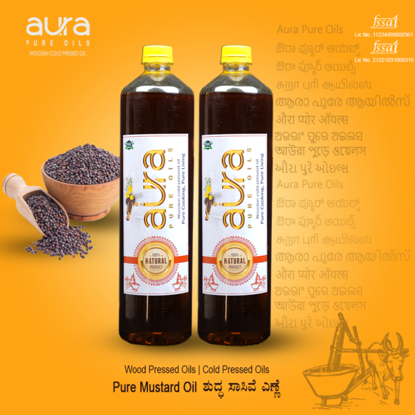 2l Wood Pressed Mustard Oils by Aura Pure Oils