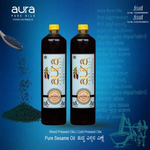 2L Wood Pressed Sesame Oil by Aura Pure Oils